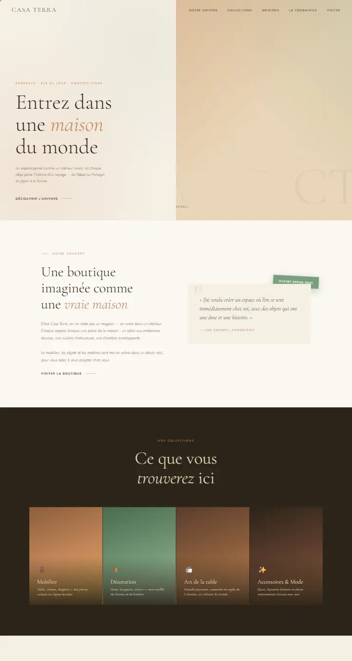Aperçu du site Casa Terra